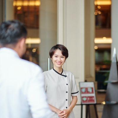 Hospitable hotel concierge